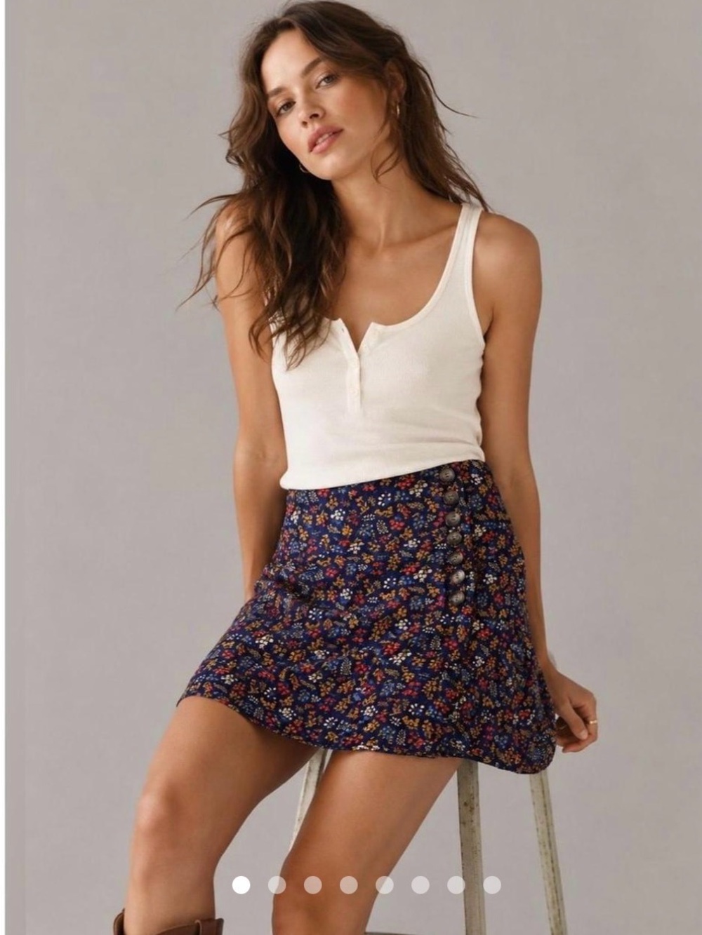 Madewell Navy Floral Mini Skirt Size 0